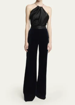 Victoria BeckhamAlina Tailored Velvet Flare Trousers