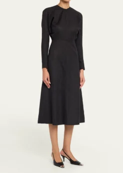 Victoria BeckhamDolman-Sleeve A-Line Midi Dress