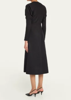 Victoria BeckhamDolman-Sleeve A-Line Midi Dress