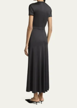 Victoria BeckhamGathered Drop-Waist Midi T-Shirt Dress