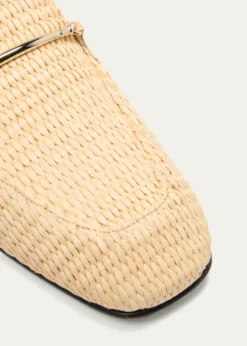 Victoria BeckhamRaffia Metal-Strap Flat Loafers