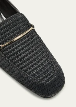 Victoria BeckhamRaffia Metal-Strap Easy Loafers