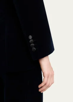 Victoria BeckhamSingle-Breasted Velvet Tuxedo Jacket