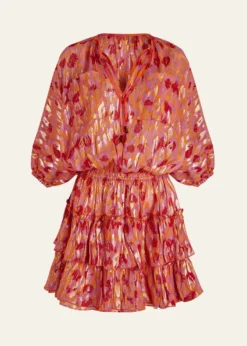 VilebrequinAbstract Leopard Printed Silk Mini Dress