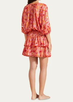 VilebrequinAbstract Leopard Printed Silk Mini Dress