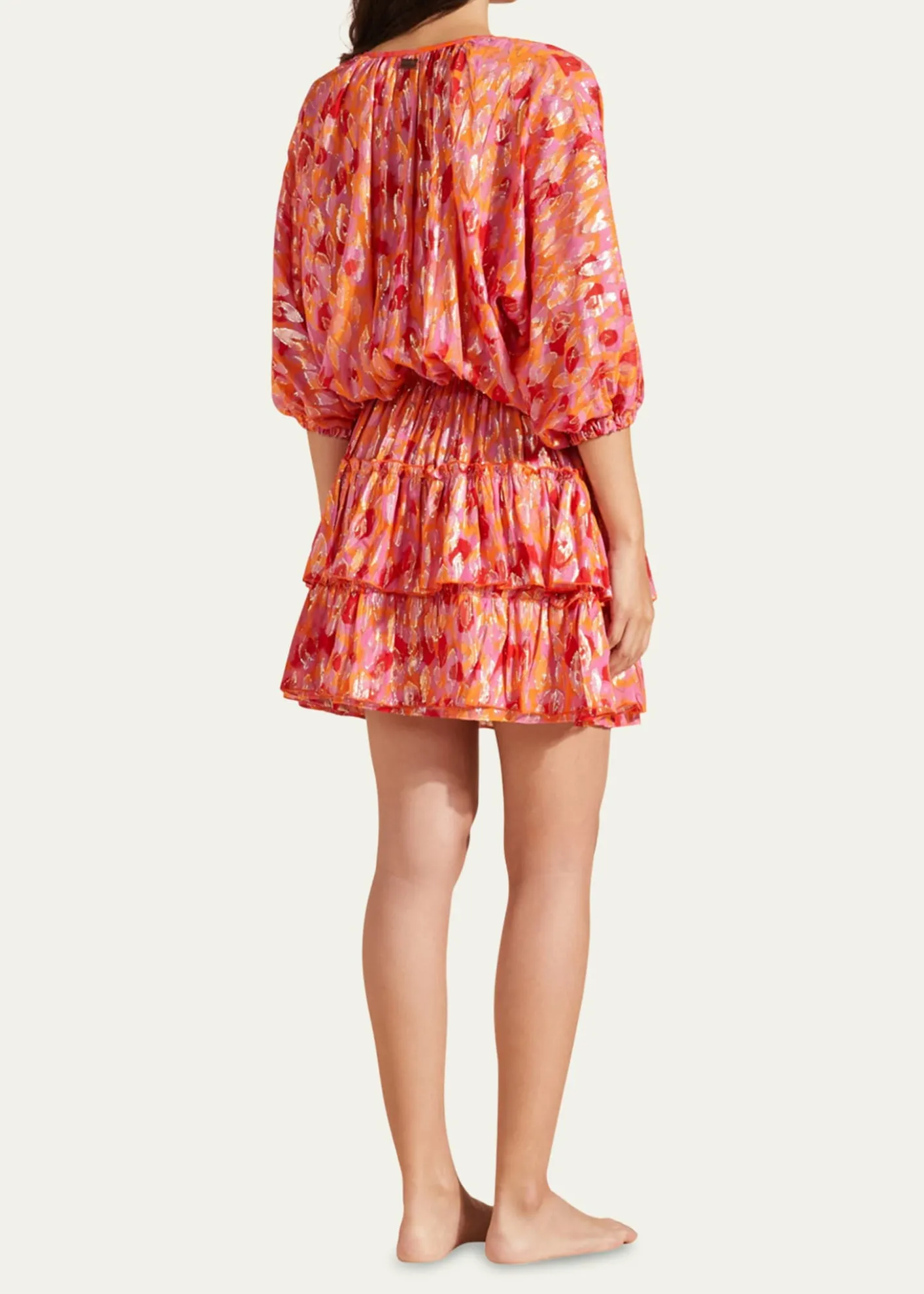 VilebrequinAbstract Leopard Printed Silk Mini Dress
