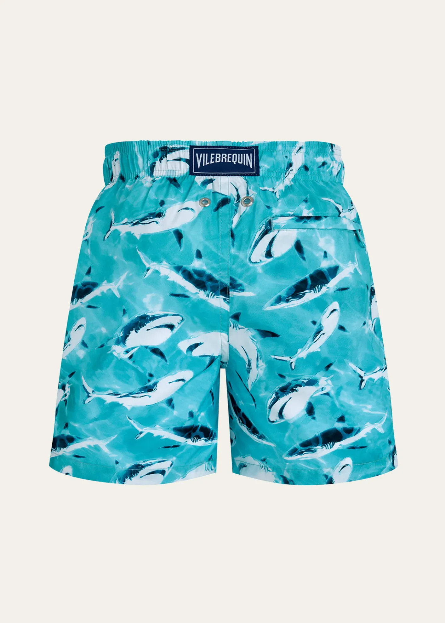 VilebrequinBoy's Shark-Print Packable Swim Trunks, Size 2-14
