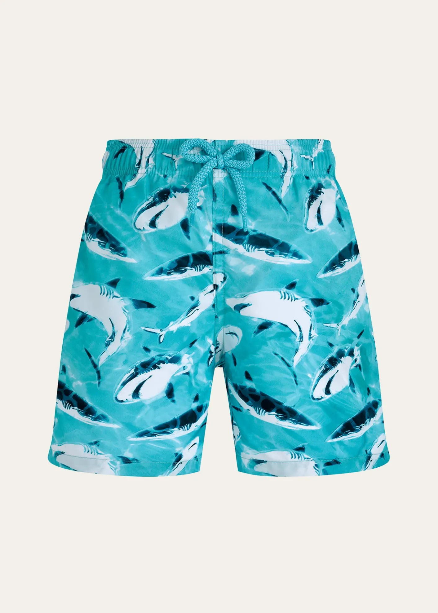 VilebrequinBoy's Shark-Print Packable Swim Trunks, Size 2-14