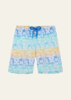 VilebrequinBoy's Tahiti Turtles Swim Shorts, Size 2-14