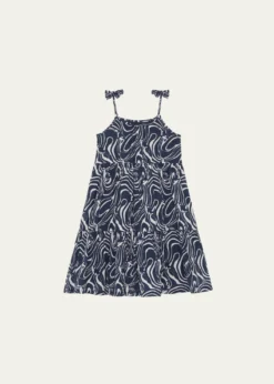 VilebrequinGirl's Orcas-Print Ruffled Cotton Dress, Size 2-14