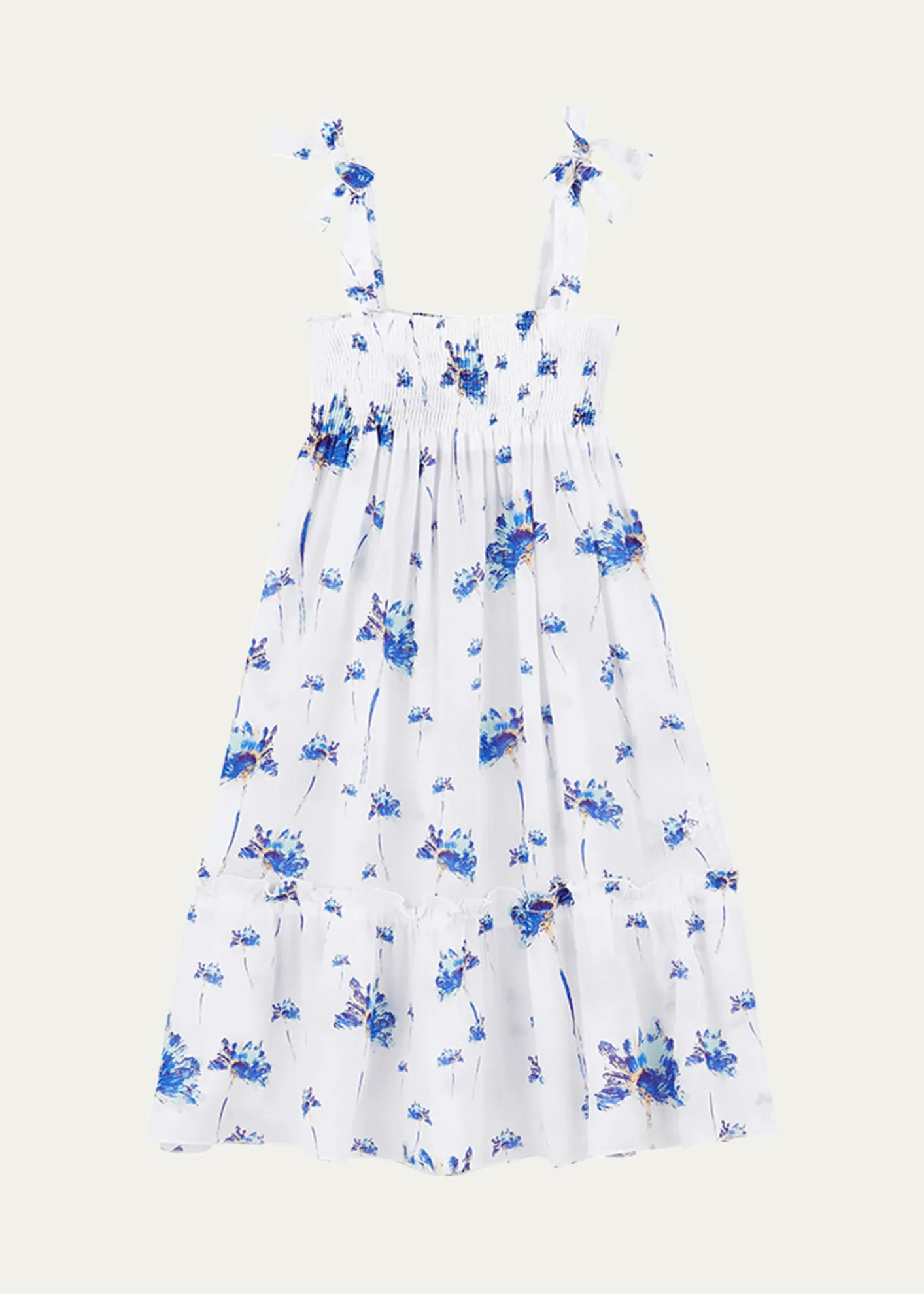VilebrequinGirl's Shiny Floral Tie-Shoulder Dress, Size 2-12