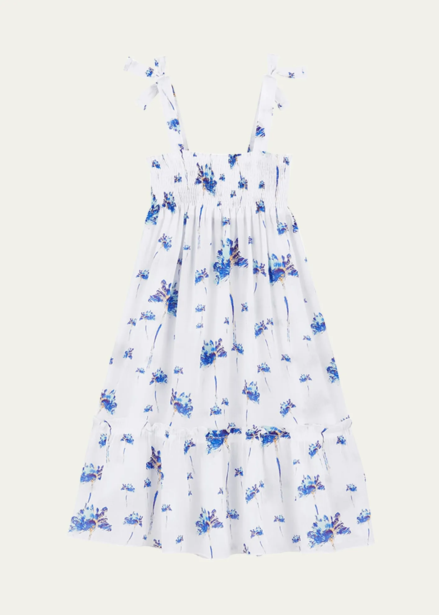 VilebrequinGirl's Shiny Floral Tie-Shoulder Dress, Size 2-12