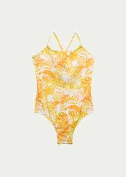 VilebrequinGirl's Halter Tahiti Flower-Print One-Piece Swimsuit, Size 2-14