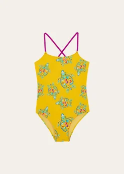VilebrequinGirl's Vendom Jeweled Turtle-Print Swimsuit, Size 2-14