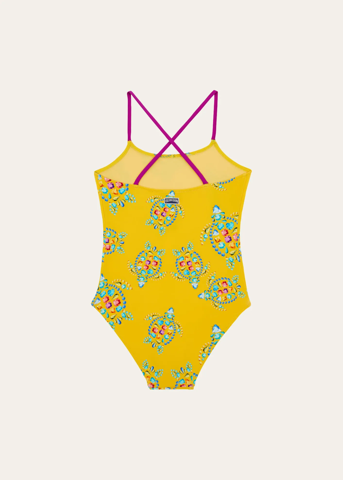 VilebrequinGirl's Vendom Jeweled Turtle-Print Swimsuit, Size 2-14