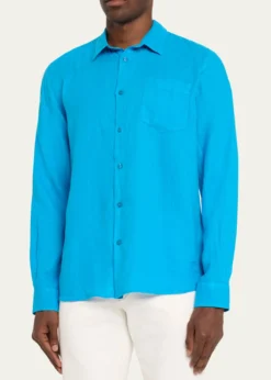 VilebrequinMen's Caroubis Solid Linen Sport Shirt