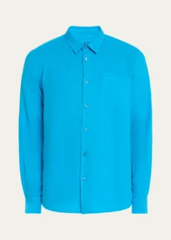 VilebrequinMen's Caroubis Solid Linen Sport Shirt
