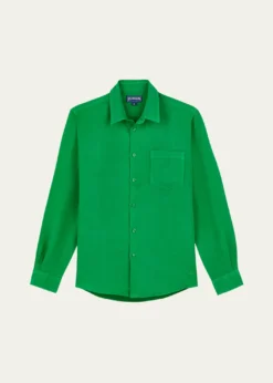 VilebrequinMen's Caroubis Solid Linen Sport Shirt