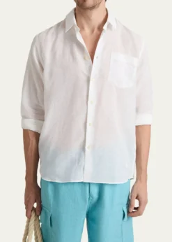 VilebrequinMen's Cotton-Linen Solid Sport Shirt