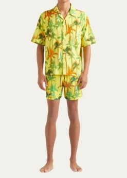 VilebrequinMen's Cotton Palms Camp Shirt