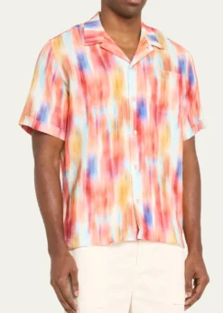 VilebrequinMen's Ikat-Print Short-Sleeve Shirt