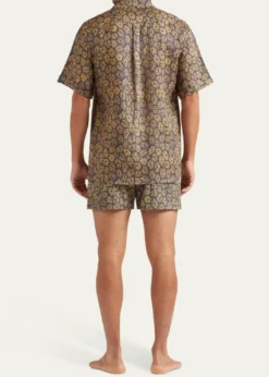 VilebrequinMen's Linen Flower-Print Camp Shirt