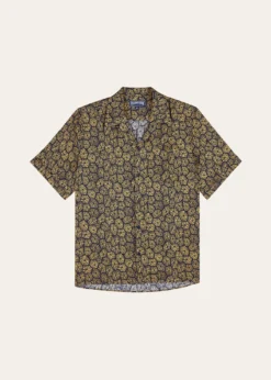 VilebrequinMen's Linen Flower-Print Camp Shirt