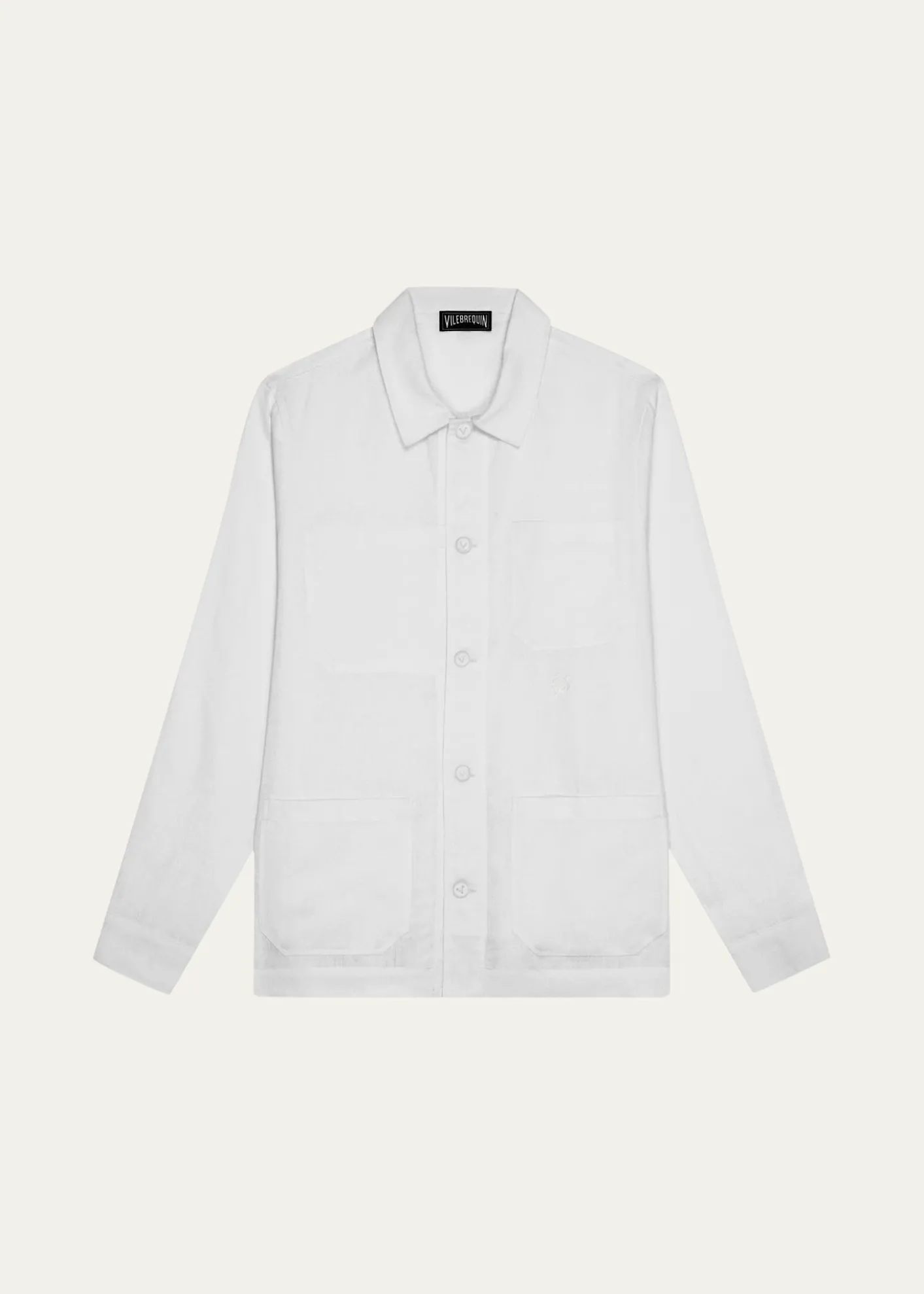 VilebrequinMen's Linen Patch-Pocket Overshirt