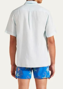 VilebrequinMen's Linen Pocket Camp Shirt