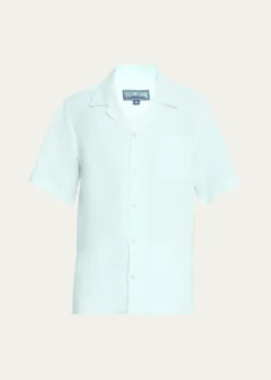 VilebrequinMen's Linen Pocket Camp Shirt
