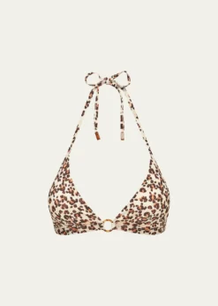 VilebrequinTurtles Leopard Jersey Bikini Top