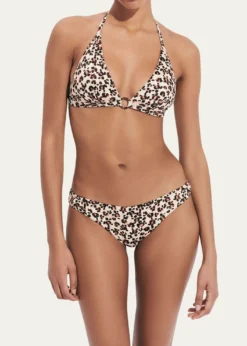 VilebrequinTurtles Leopard Jersey Bikini Top