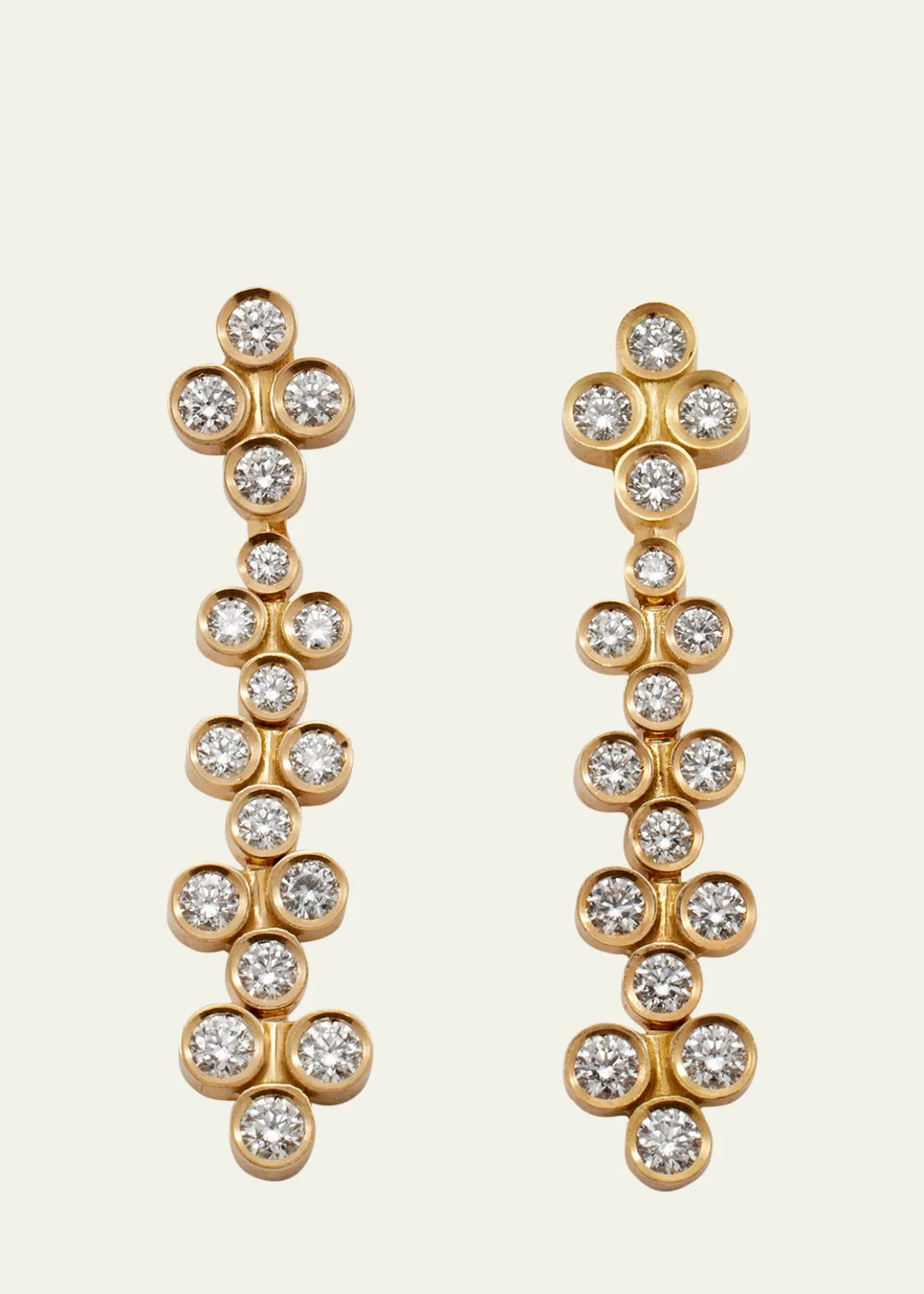 ViltierClique Cascade Diamond Bezel Drop Earrings