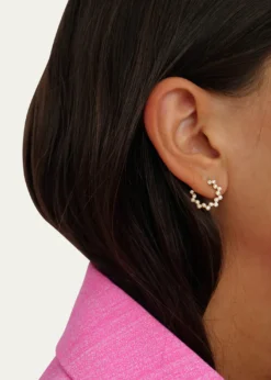 ViltierClique Twist Hoop Earrings in 18K Yellow Gold and Diamonds