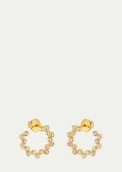 ViltierClique Twist Hoop Earrings in 18K Yellow Gold and Diamonds