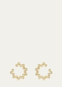 ViltierClique Twist Hoop Earrings in 18K Yellow Gold and Diamonds
