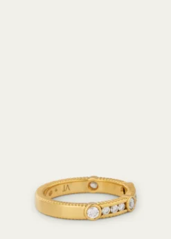 Viltier18K Yellow Gold Diamond Channel Ring