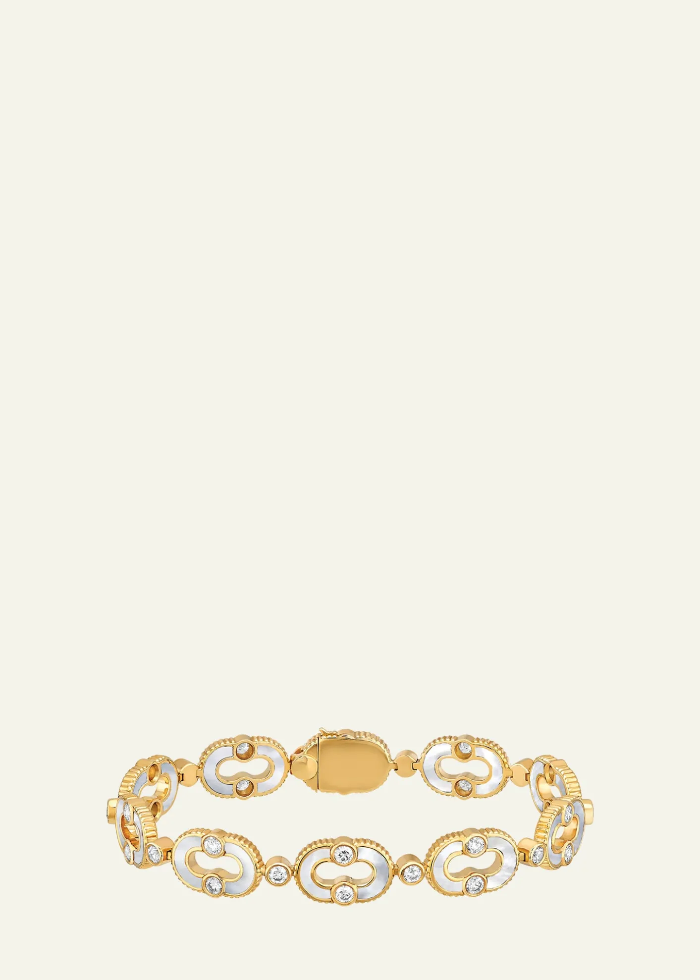 ViltierMagnetic Enchainée 18K Yellow Gold, Mother-Of-Pearl & 1.89 TCW Diamond Bracelet