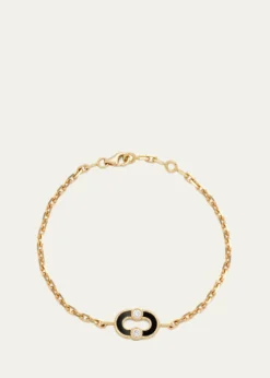 ViltierMagnetic Onyx Bracelet in 18K Yellow Gold and Diamonds