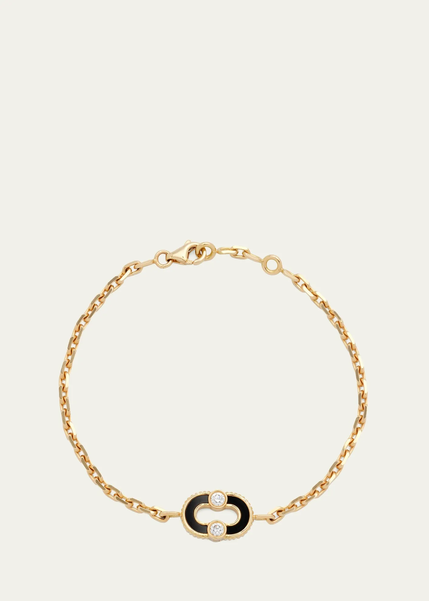 ViltierMagnetic Onyx Bracelet in 18K Yellow Gold and Diamonds