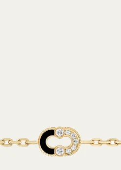 ViltierMagnetic Semi 18K Yellow Gold, Onyx & 0.26 TCW Diamond Charm Bracelet
