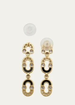 ViltierMagnetic Duo Earrings in Onyx, 18K Yellow Gold and Diamonds