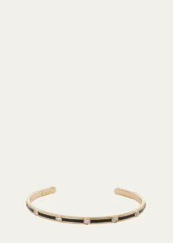 ViltierRayon Bangle in Onyx, 18K Yellow Gold and Diamonds