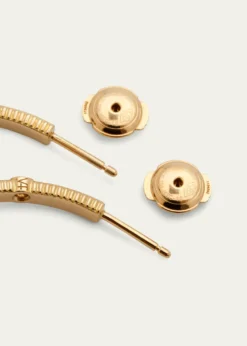 ViltierRayon Lapis Extra-Large Hoop Earrings in 18K Yellow Gold and Diamonds