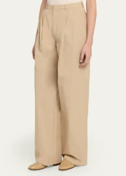 VinceCamille Mid-Rise Cotton-Blend Trousers