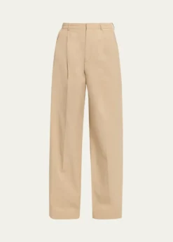 VinceCamille Mid-Rise Cotton-Blend Trousers