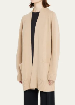 VinceCashmere Shawl-Collar Open-Front Cardigan
