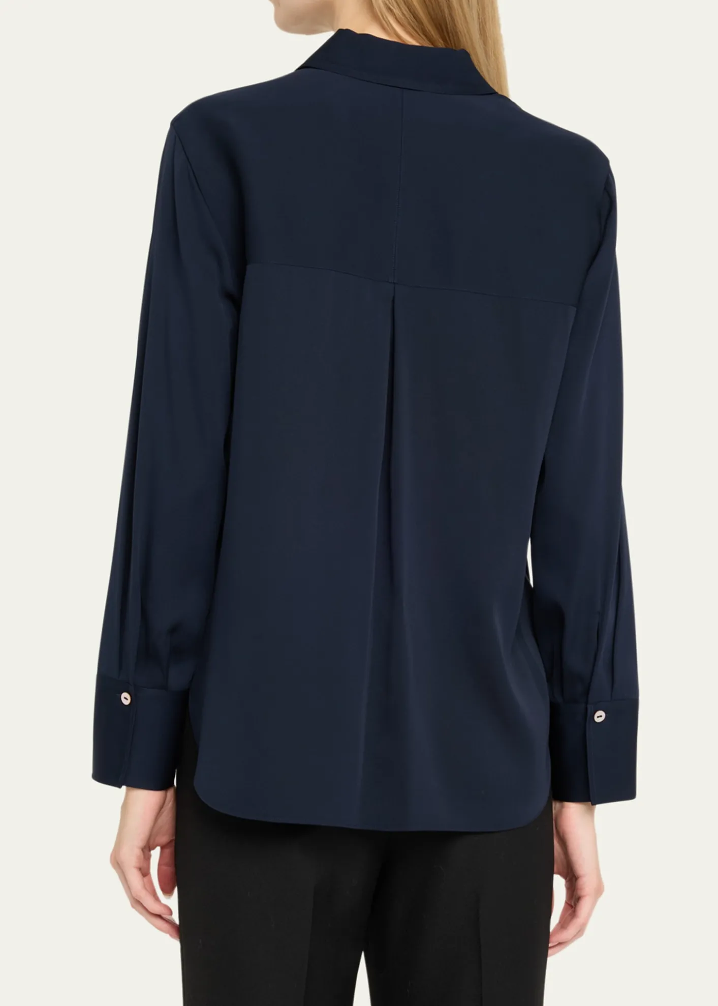 VinceClassic Button-Front Blouse