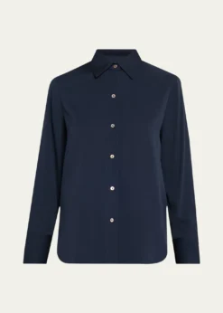 VinceClassic Button-Front Blouse