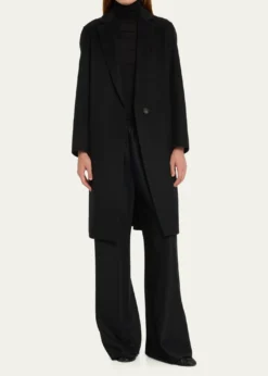 VinceClassic Straight Wool-Blend Coat